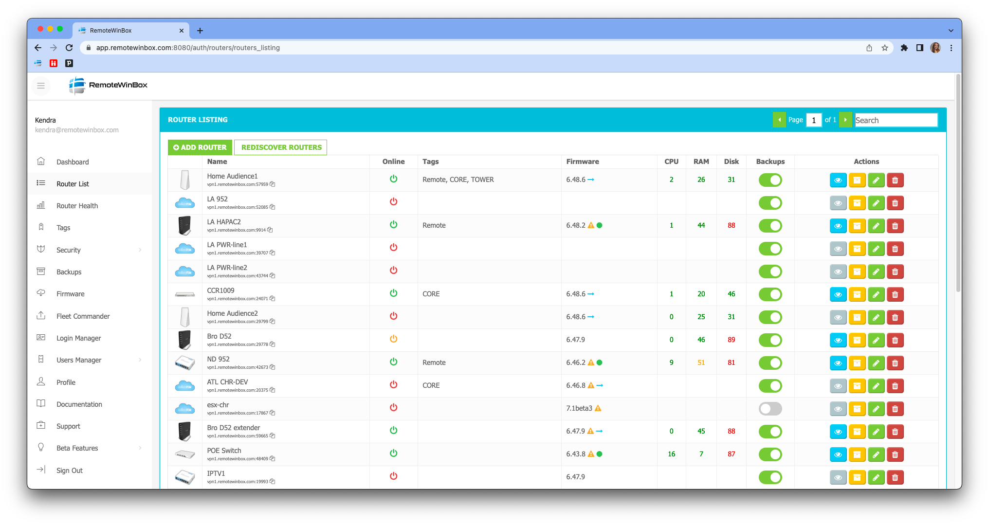 New Router Listing Page Released - Admiral Platform