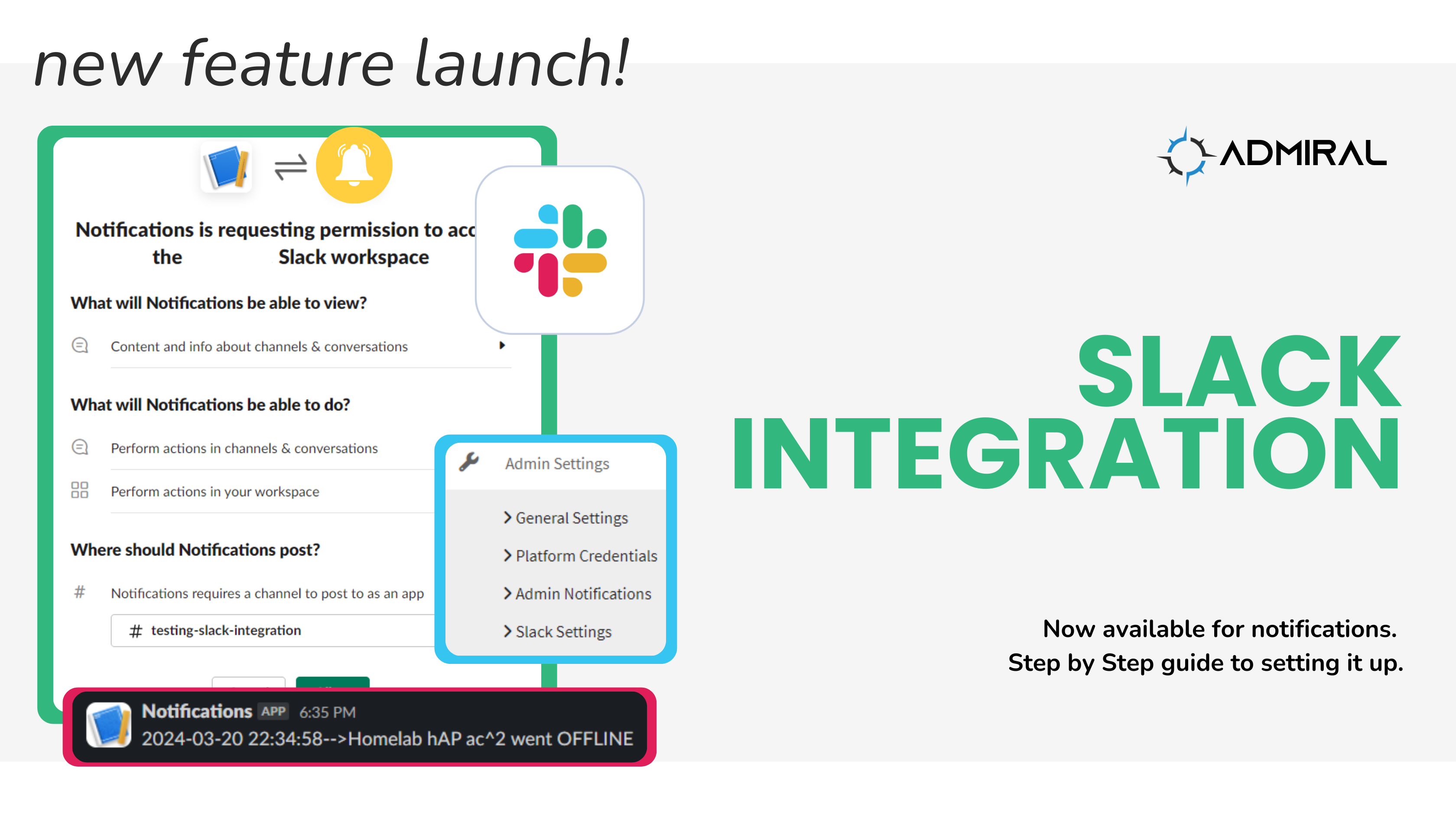 New Feature Launch: Slack Integration - Admiral Platform