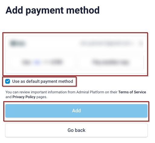 Add Payment Method