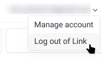 Log out of Link Stripe
