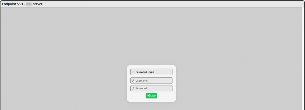 Endpoints SSH Page