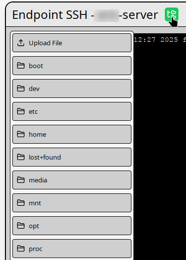 Endpoints SFTP Menu