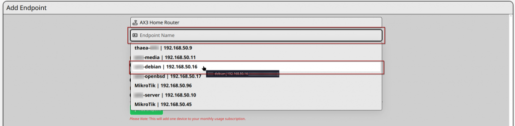 Select Endpoint Endpoints